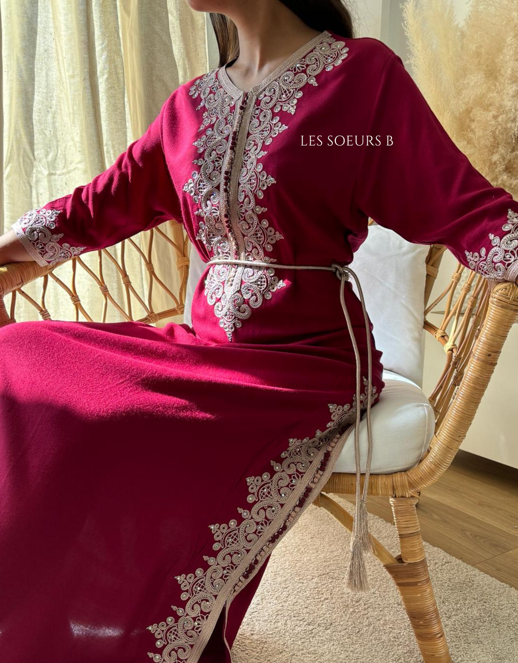 Caftan bordeaux - Réf : 1145