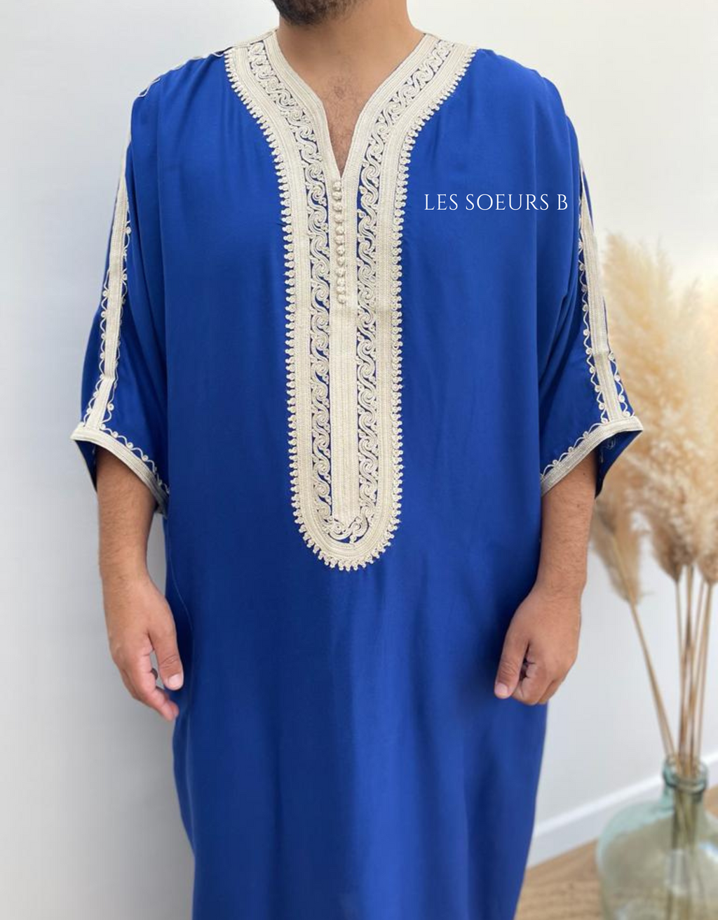 Abaya bleu roi - Réf : 4020